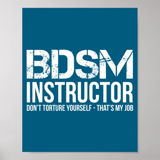 Geef instructeur geen pijn aan jezelf poster (Voorkant)