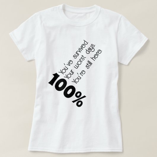 Geef je 100% motivatie T-shirt (Design voorkant)
