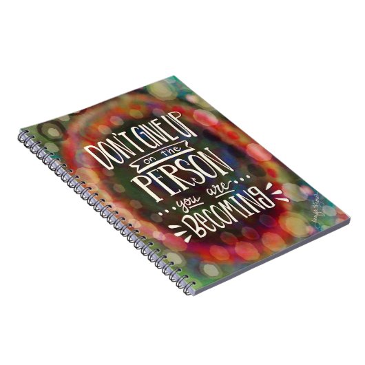 Geef je aanmoediging trendy niet op notitieboek (Rechterzijde)