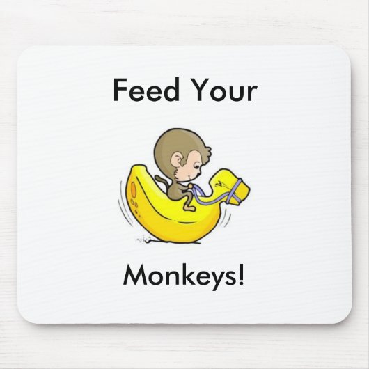 Geef je apen voer! muismat (Voorkant)