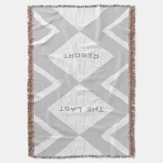 Geef je beste huis grijze Zig Zag aan Deken (Voorkant Verticaal)