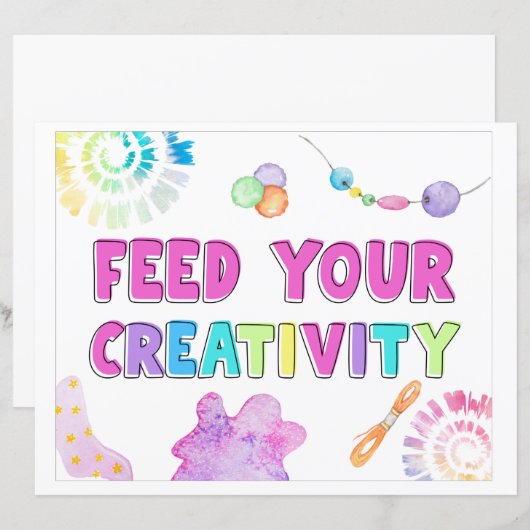 Geef je creativiteit-teken weer | Teken voor vaart (Voorkant / Achterkant)