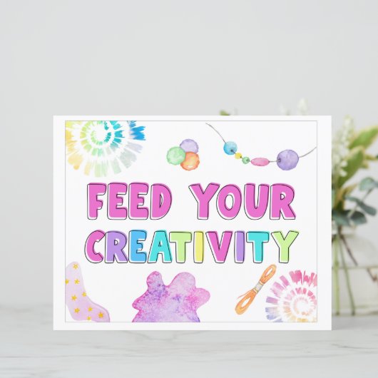 Geef je creativiteit-teken weer | Teken voor vaart (Staand voorkant)