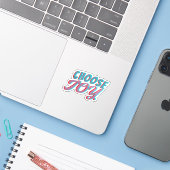 Geef je dag een boost met deze Motiverende Sticker (Laptop met iPhone)