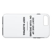 Geef je dromen niet op. Blijf slapen Case-Mate iPhone Case (Achterkant (Horizontaal))