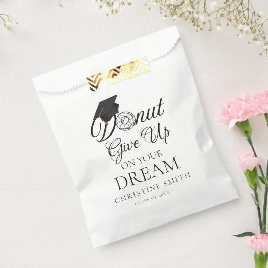 Geef je droom Afstuderen donut op Bedankzakje (Gezegeld)