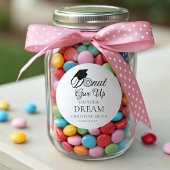 Geef je droom Afstuderen donut op Ronde Sticker