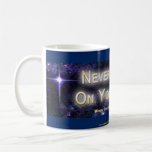 "Geef je droom nooit op, als je weet..." Koffiemok (Links)