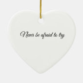 "Geef je droomwentelingen om te vliegen" met Blueb Keramisch Ornament (Achterkant)