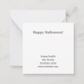 Geef je een hand Halloween Pop By Notitiekaartje (Achterkant)