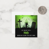 Geef je een hand Halloween Pop By Notitiekaartje (Voorkant / Achterkant in situ)