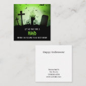 Geef je een hand Halloween Pop By Notitiekaartje (Voorkant / Achterkant)