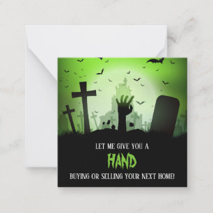 Geef je een hand Halloween Pop By Notitiekaartje