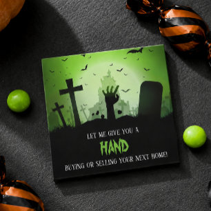 Geef je een hand Halloween Pop By Notitiekaartje