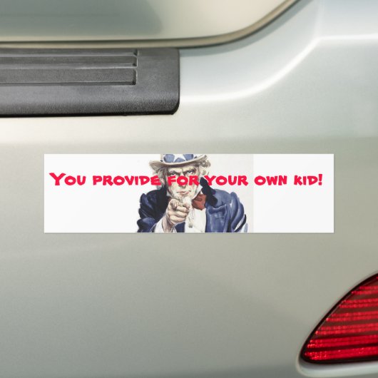 Geef je eigen kind op bumpersticker (Op auto)