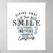 Geef je glimlach  weg poster (Voorkant)