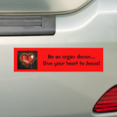 Geef je hart aan Jezus Bumpersticker (Op auto)