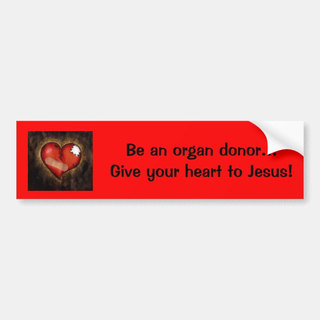 Geef je hart aan Jezus Bumpersticker (Voorkant)