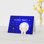 Geef je het Moon Wenskaart Kaart (Gele Bloem)