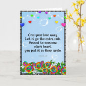 Geef je liefde weg wenskaart kaart (Gele Bloem)