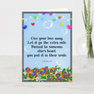 Geef je liefde weg wenskaart kaart
