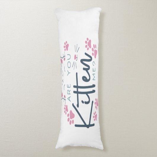 Geef je me een kussen. lichaamskussen (Voorkant Verticaal)