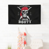 Geef je romige piraatschedel over spandoek (Insitu)