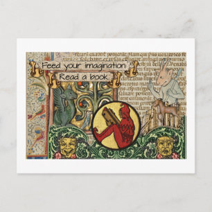 Geef je verbeelding: lees een boek briefkaart