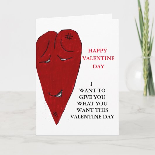 GEEF JE WAT JE WILT valentijn kaart (Voorkant)