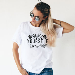 Geef jezelf de tijd, Motiverende geestelijke gezon Tri-Blend Shirt