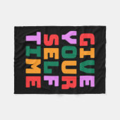 Geef jezelf de tijd Sticker Fleece Deken (Voorkant (Horizontaal))