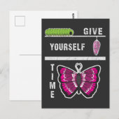 Geef jezelf de tijd vlinder Inspirerend quote Briefkaart (Voorkant / Achterkant)