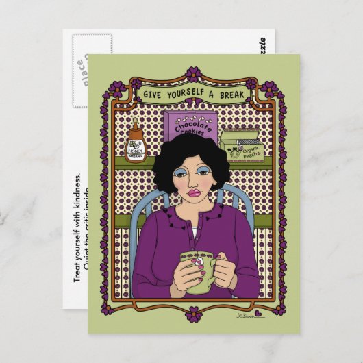 Geef jezelf een Break_A_ Briefkaart (Voorkant / Achterkant)