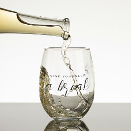 Geef jezelf een Break Waterverf Paardenbloem Wijnglas Zonder Voet