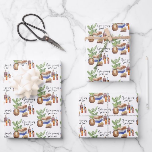 Geef jezelf een liefdespoets inpakpapier vel (Voorkant)