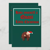 Geef jezelf een "Quasi" klein Kerstmis Feestdagenkaart (Voorkant / Achterkant)