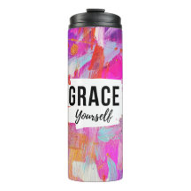 Geef jezelf genade Roze Abstract Inspirerende Tumb