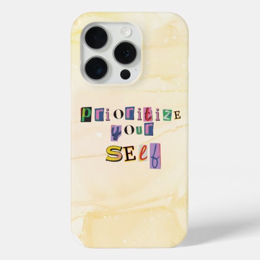 Geef jezelf prioriteit Case-Mate iPhone case (Achterkant)
