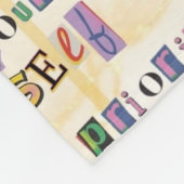 Geef jezelf prioriteit fleece deken (Hoek)