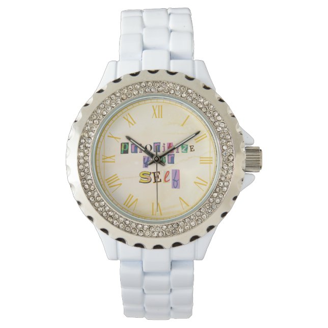 Geef jezelf prioriteit horloge (Voorkant)