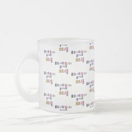 Geef jezelf prioriteit matglas koffiemok (Links)