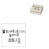 Geef jezelf prioriteit rubberstempel (Gestempeld)
