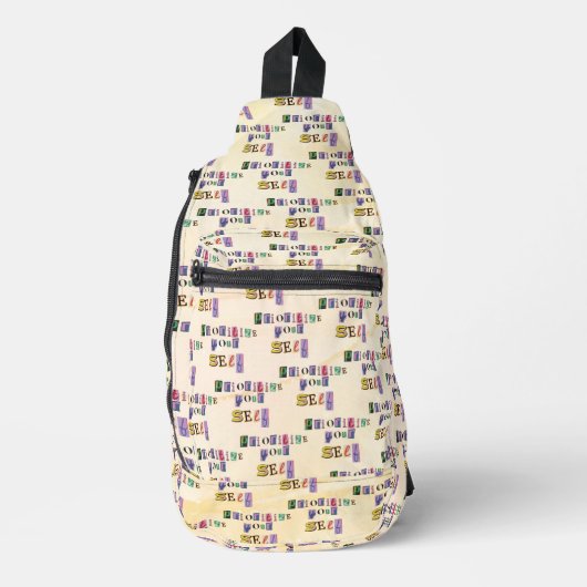 Geef jezelf prioriteit sling bag (Voorkant)