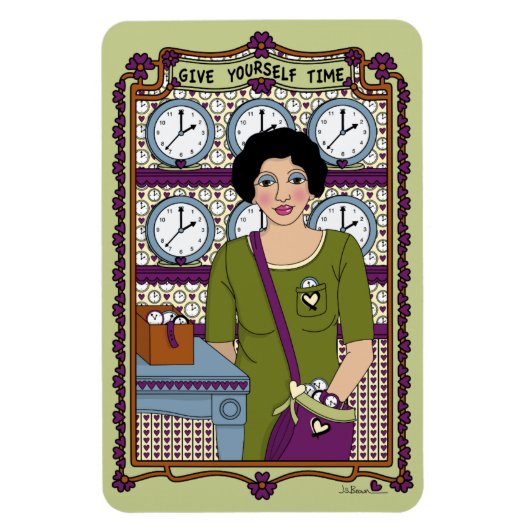 Geef jezelf tijd_A_4x6 koelkast Magnet Magneet (Verticaal)