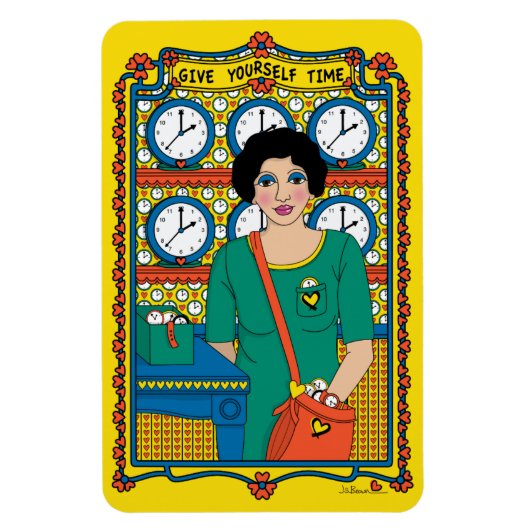 Geef jezelf tijd_B_4x6 koelkast Magnet Magneet (Verticaal)