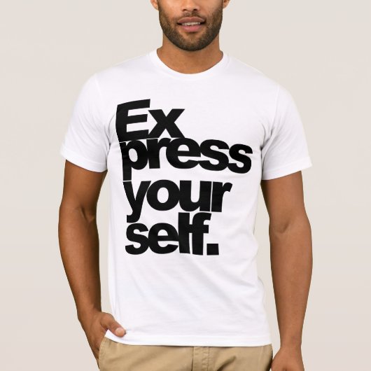 "Geef jezelf uit." T-shirt (Voorkant)