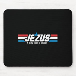 Geef Jezus een echte kosmische redder Jezus Christ Muismat
