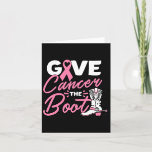 Geef kanker de Boot Pink Ribbon Breast Cancer Awa Kaart
