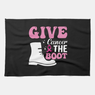 Geef kanker de bootborstkankerbewustzijn theedoek