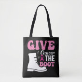Geef kanker de bootborstkankerbewustzijn tote bag (Voorkant)